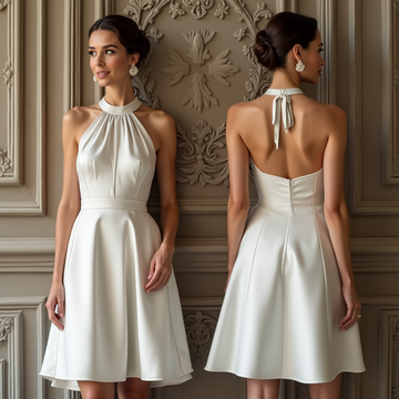 Customize Vestidos de Novia 2025 Short Side Slit Bridal Gowns Soft Satin Short Wedding Dress