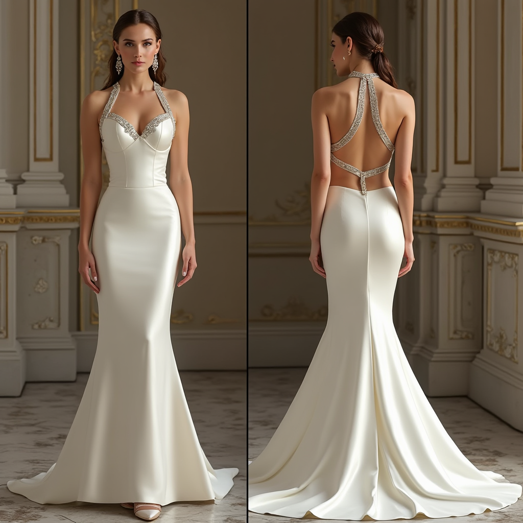 Customize Vestidos de Novia 2025 Mermaid Side Slit Bridal Gowns Soft Satin Wedding Dress
