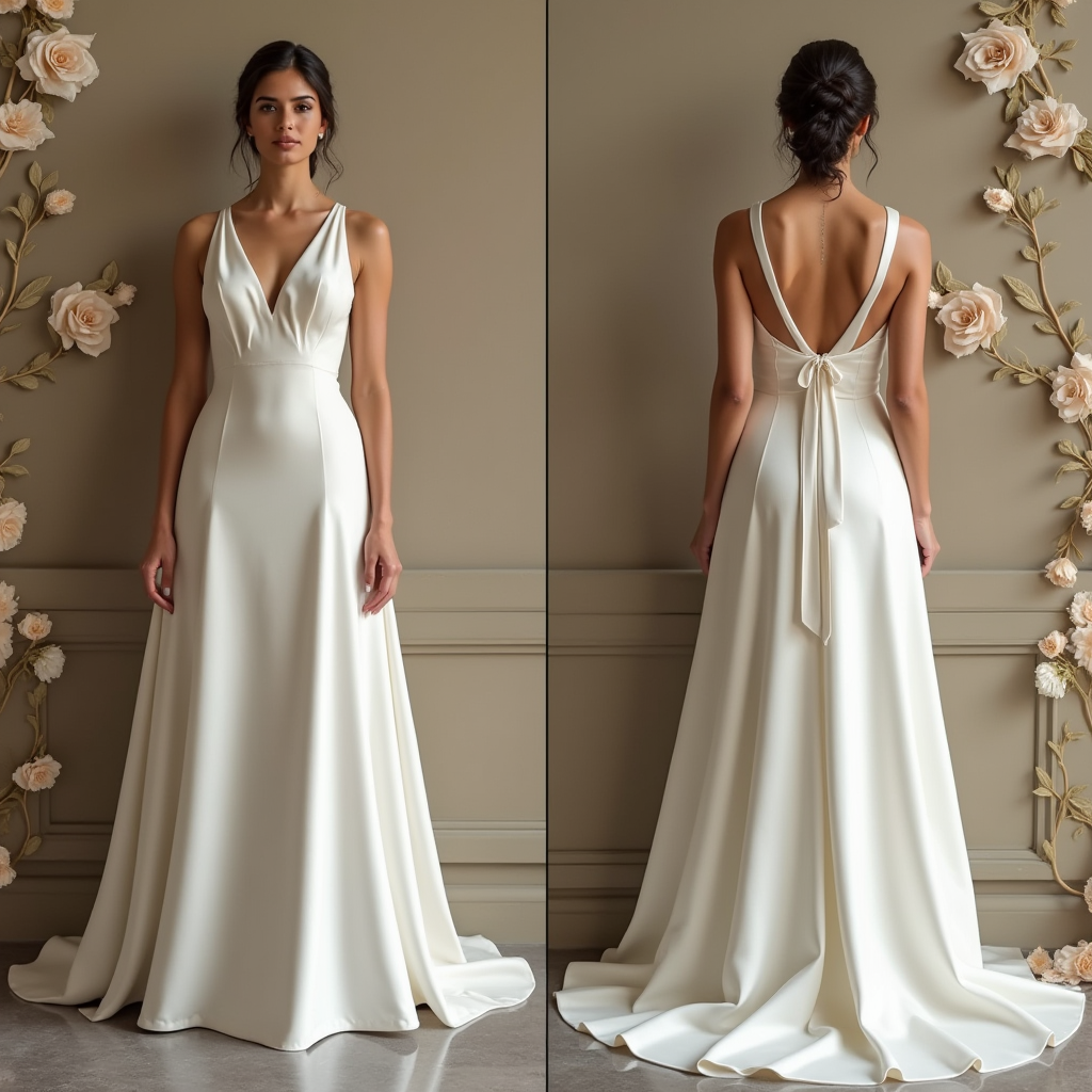 Customize Vestidos de Novia 2025  Side Slit Bridal Gowns Soft Satin  Wedding Dress