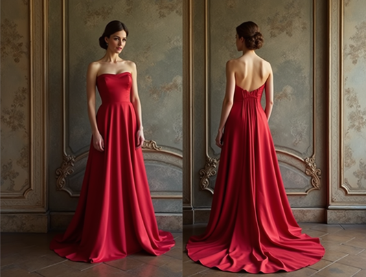 🔹 Red satin evening gown | فستان سهرة أحمر ساتان | Vestido de noche rojo de satén
🔹 Strapless formal dress | فستان رسمي بدون أكمام | Vestido formal sin tirantes
🔹 A-Line gala dress | فستان سهرة بقصة A-Line | Vestido de gala A-Line
🔹 Elegant floor-length gown | فستان طويل أنيق | Vestido largo elegante
🔹 Luxury red dress for special events | فستان أحمر فاخر للمناسبات الخاصة | Vestido rojo de lujo para eventos especiales